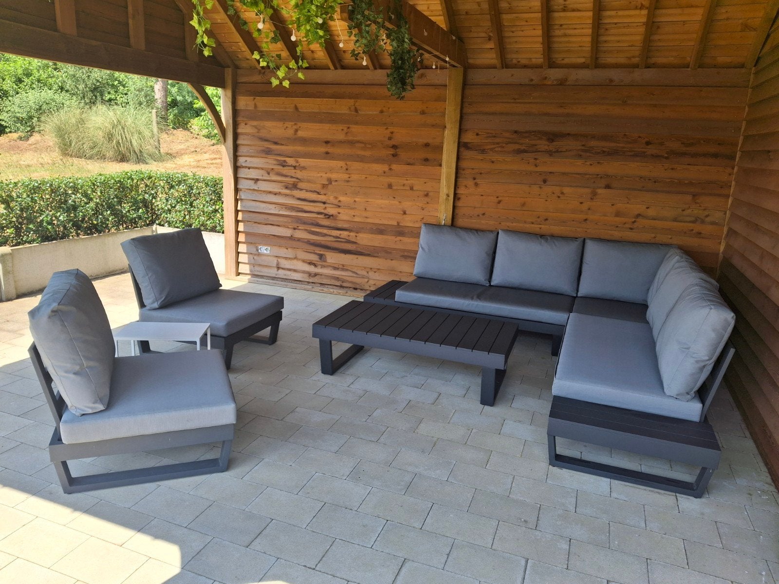 alu lounge set, Tuin en Terras, Ophalen, Aluminium, Zo goed als nieuw, Loungeset