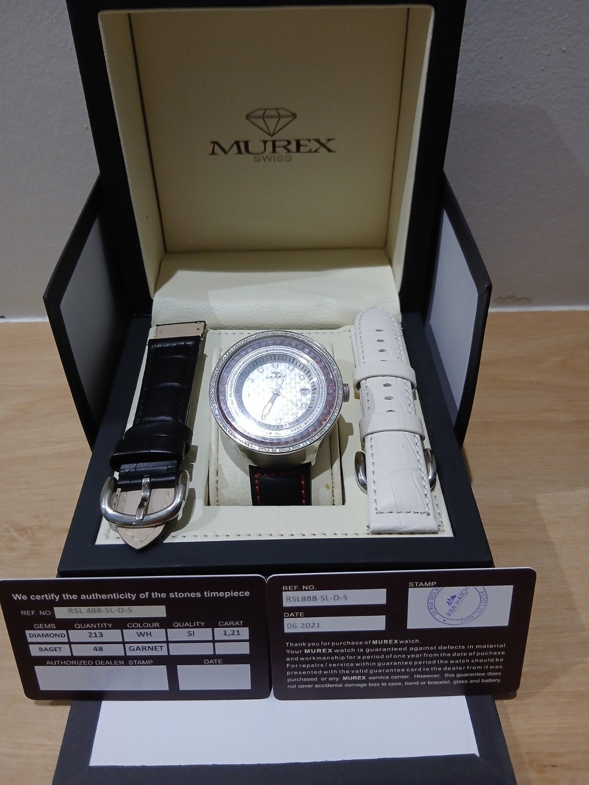 Heren horloge Murex Swiss diamant 1.21 karaat, Ophalen