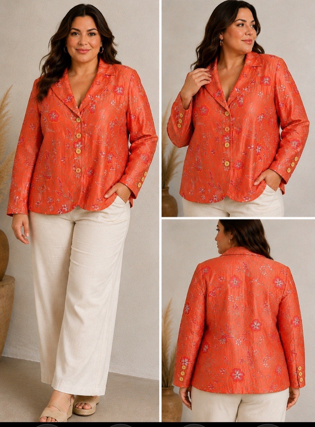 TUZZI Zijden Colbert Maat XL - Zo goed als Nieuw✨️✨️, Kleding | Dames, Tuzzi, Maat 46/48 (XL) of groter, Oranje, Ophalen of Verzenden
