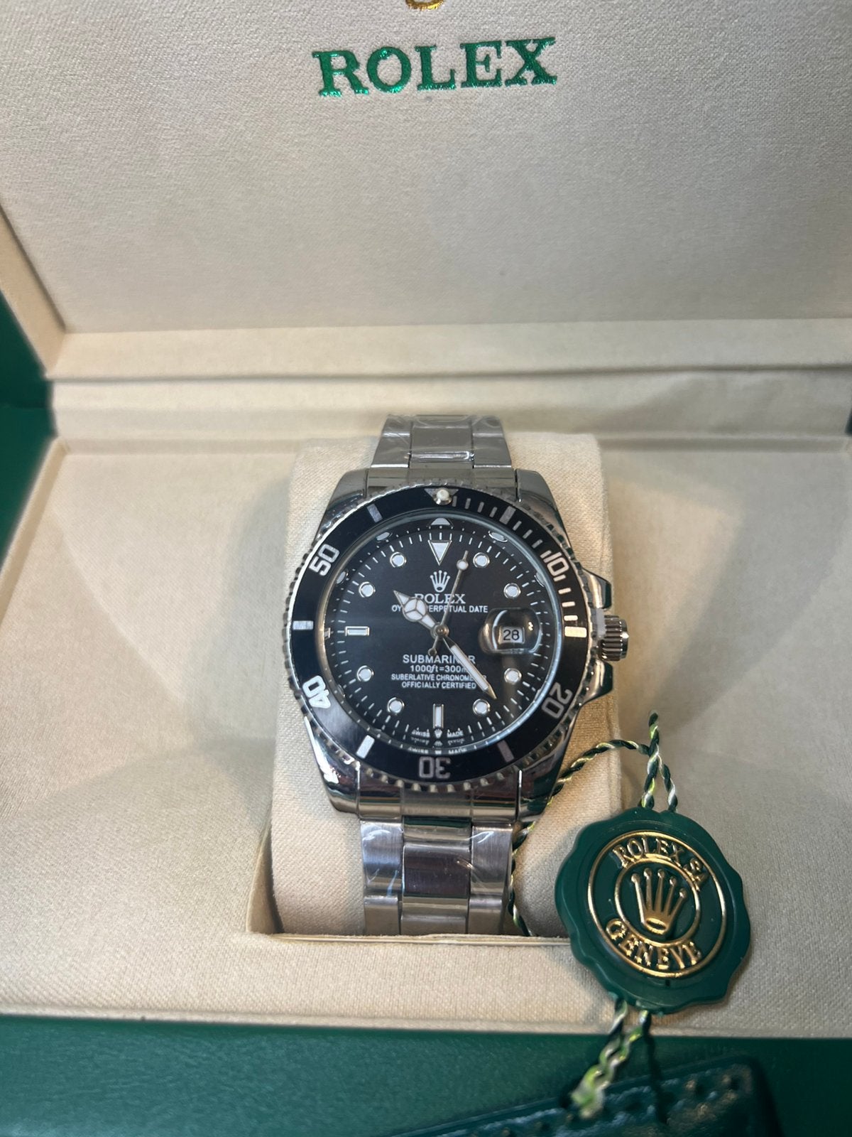 Montre Rolex/portefeuille LV, Rolex, Argent, Envoi, Neuf