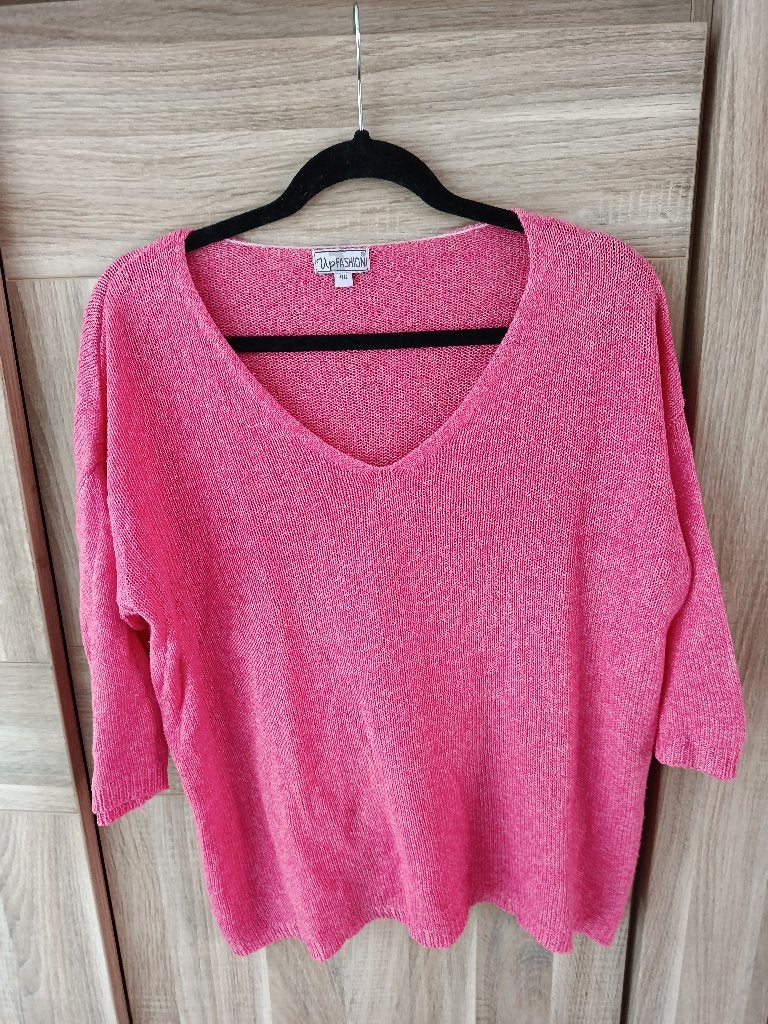 zomertrui up fashion maat 46 donkerroos, Taille 46/48 (XL) ou plus grande, Enlèvement ou Envoi, Rose, Comme neuf