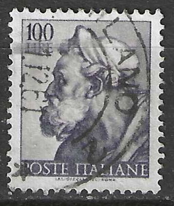 Italie 1961 - Yvert 839 - Werken van Michelangelo (ST), Verzenden, Gestempeld