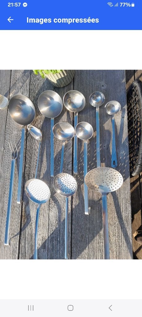 Ustensiles de cuisines PRO, Huis en Inrichting, Ophalen, Overige typen, Zilver, Zo goed als nieuw