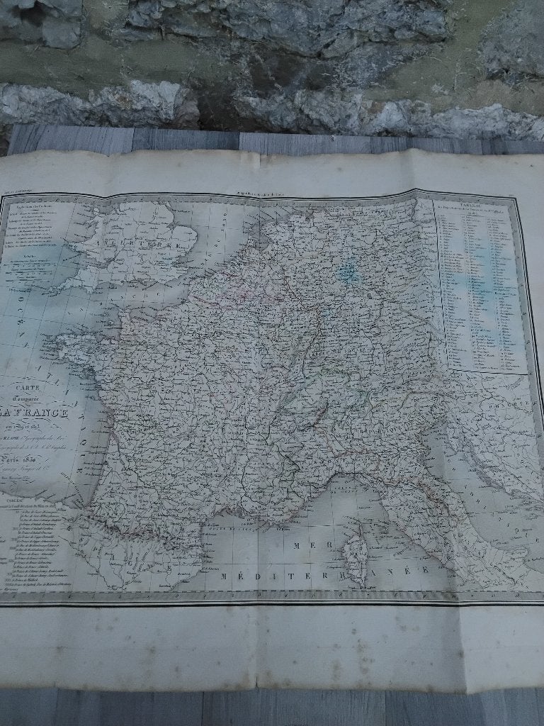 Carte geographique france 1816, Livres, Enlèvement ou Envoi, Utilisé, Carte géographique, 1800 à 2000