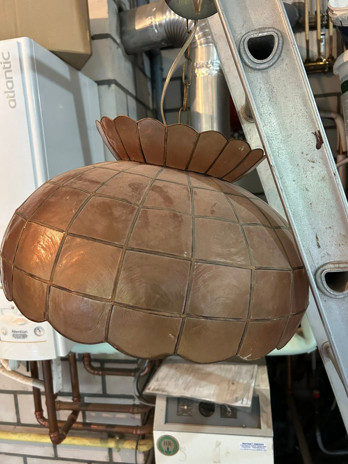 Lamp jaren ‘70 plastic?/mica?, Ophalen, Zo goed als nieuw