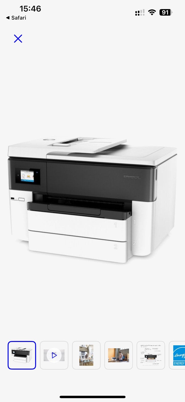 Printer HP Officejet Pro 7740, Computers en Software, Ophalen, Zo goed als nieuw, Scannen, Printer