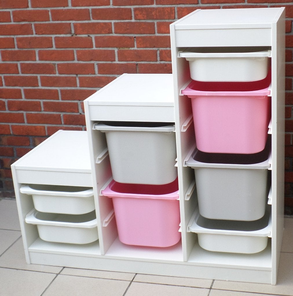 Trofast opbergcombinatie met bakken., Kinderen en Baby's, Kinderkamer | Commodes en Kasten, Ophalen, Gebruikt, Kast, Opstaande rand