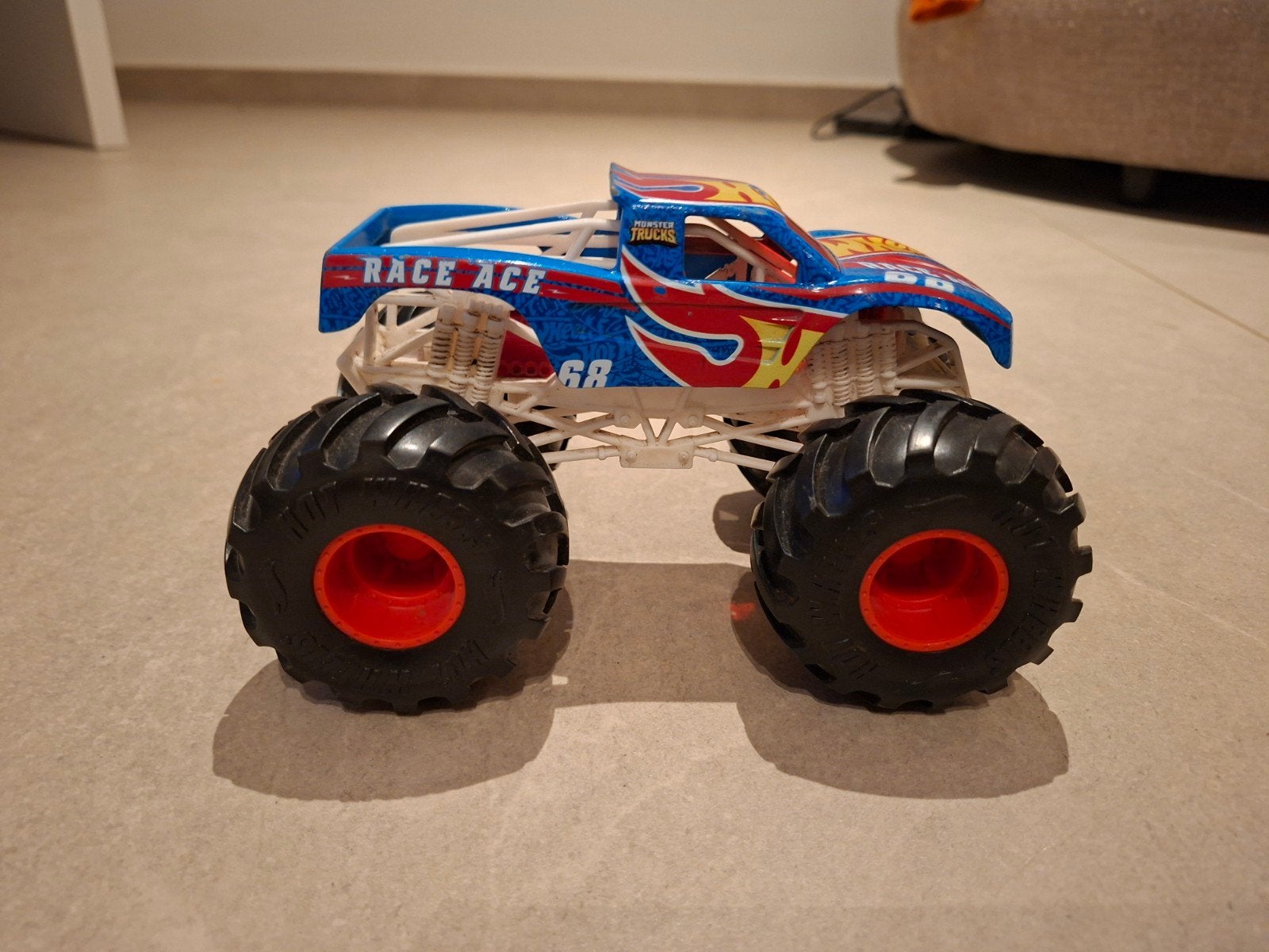 Hot Wheels Monster Truck Race Ace, Enfants & Bébés, Enlèvement ou Envoi, Comme neuf, Circuit, Hot Wheels