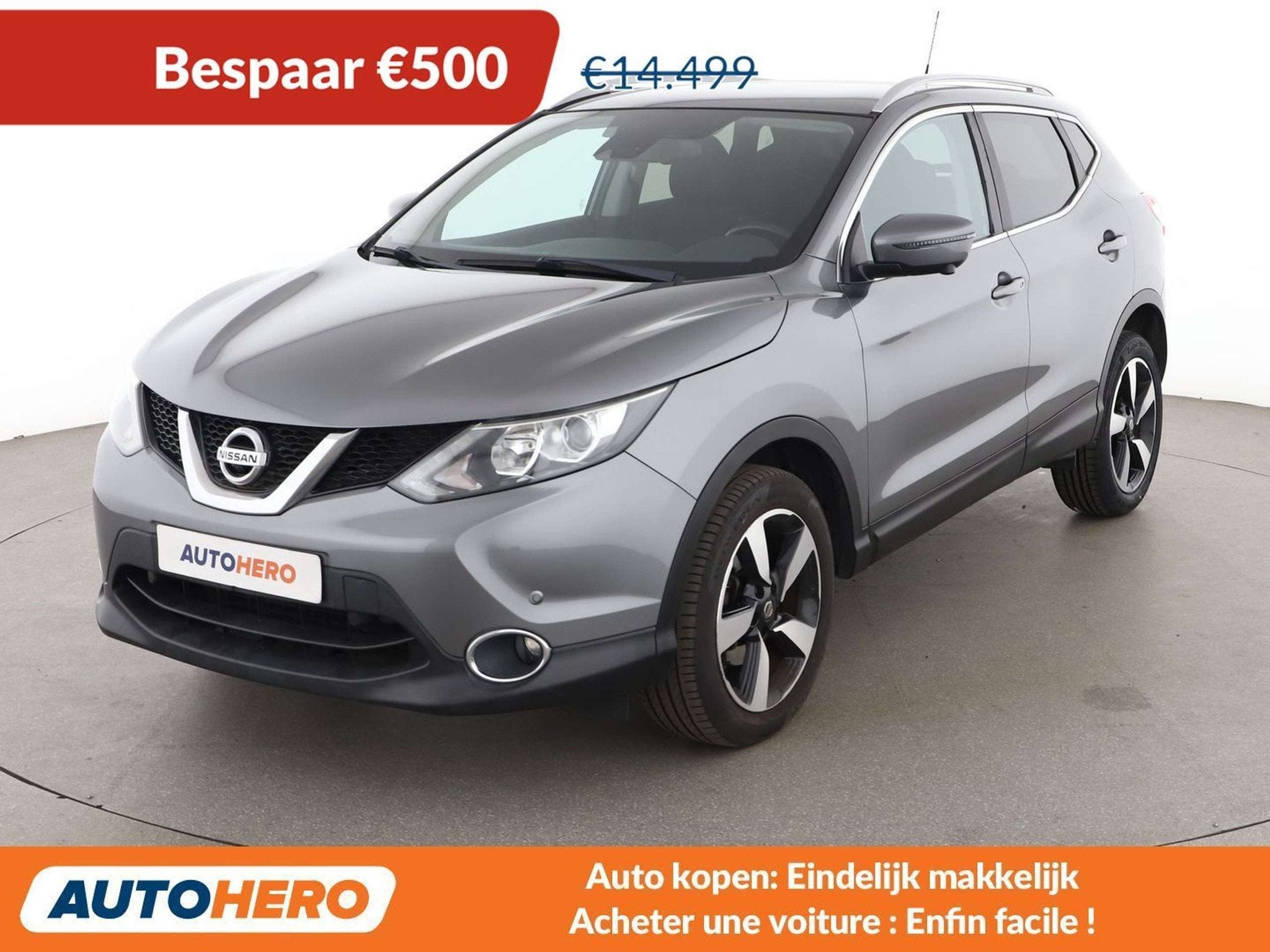 Nissan QASHQAI 1.6 Acenta (année de construction 2016), Argent ou Gris, Achat, Boîte manuelle, Noir