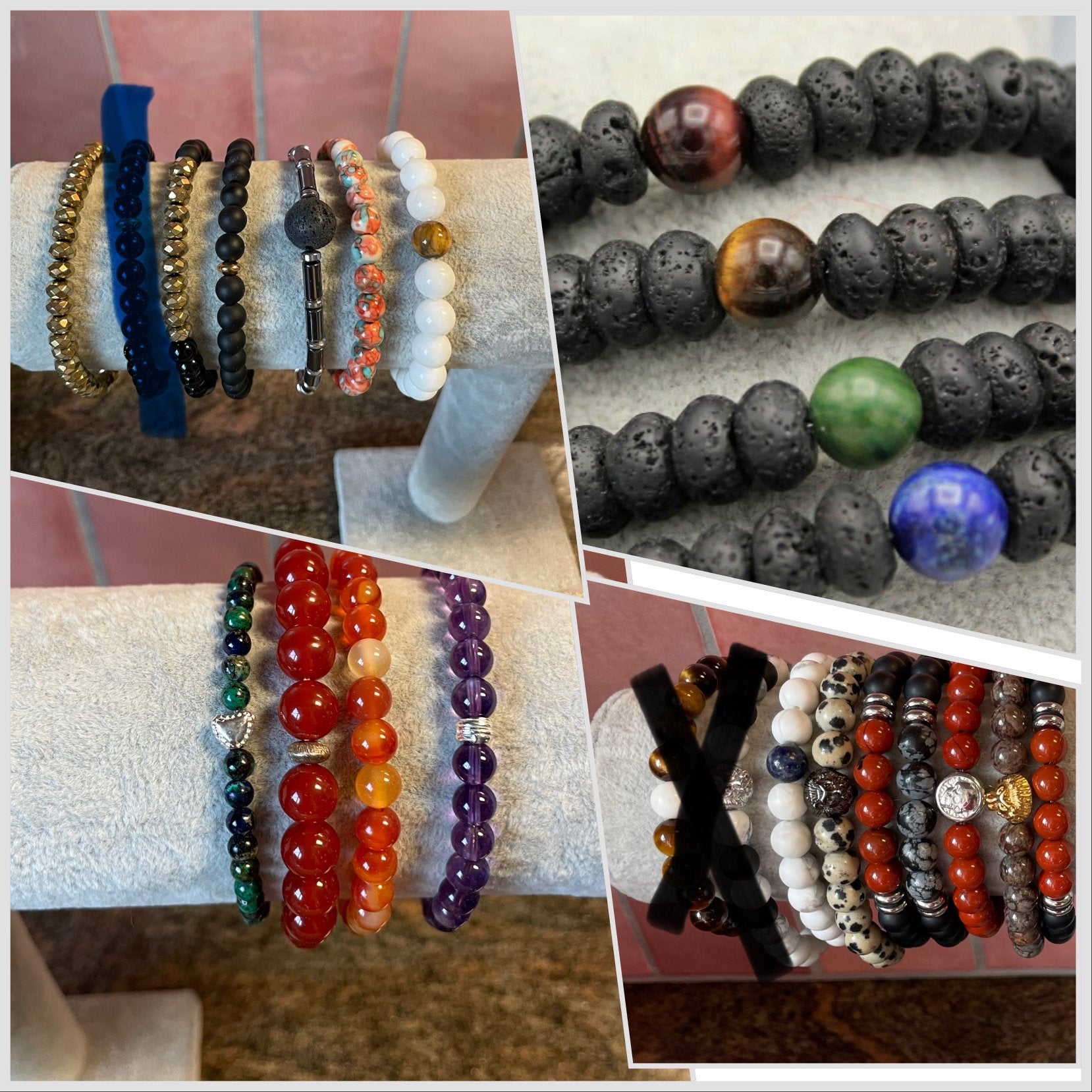 Zelfgemaakte armbandjes halfedelstenen / natuurstenen, Ophalen of Verzenden, Nieuw, Overige materialen