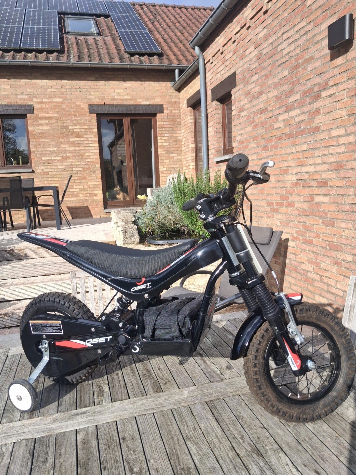 ​Moto électrique enfant OSET 12.5 Eco + selle, Vélos & Vélomoteurs, Enlèvement, Utilisé
