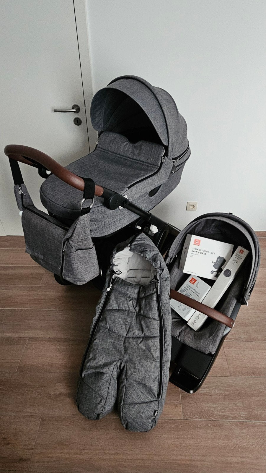 Stokke Trailz, Grey Melange Complete Set, Enfants & Bébés, Poussettes & Combinaisons, Poussette, Autres marques, Pneus, Enlèvement