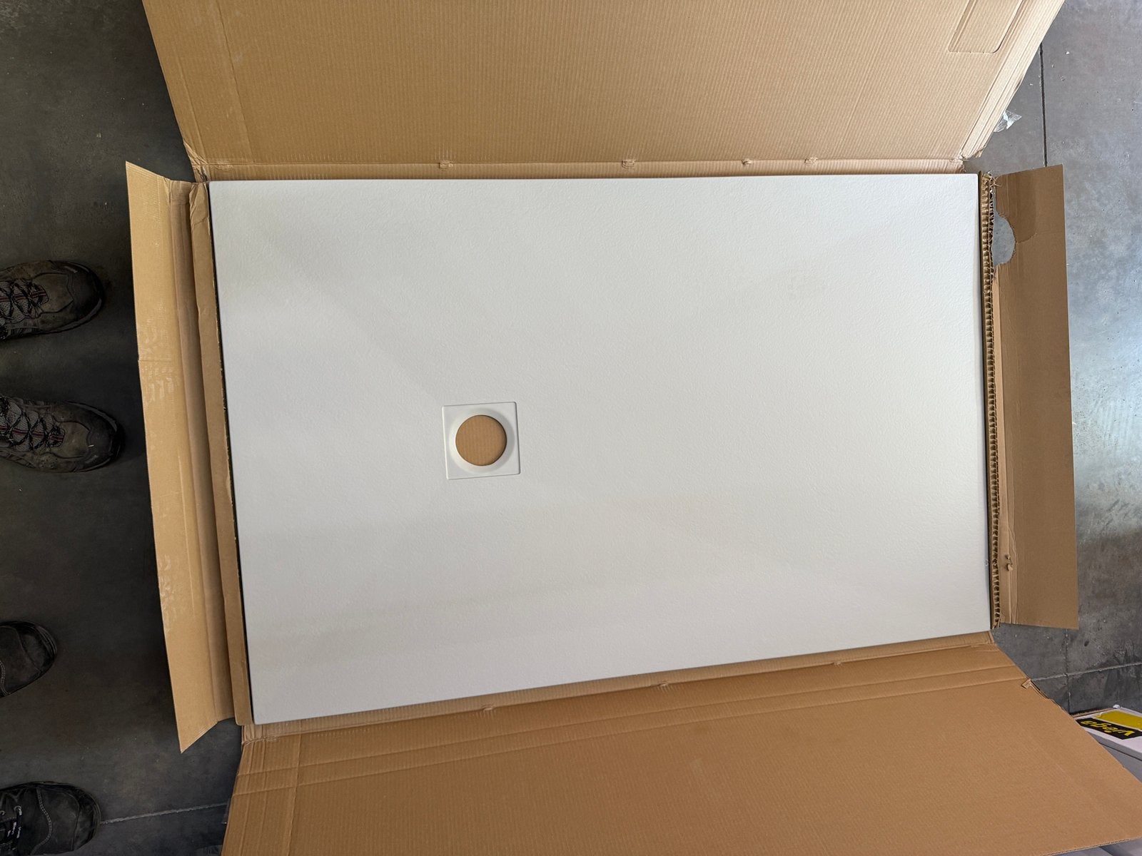 Douchebak composiet 900x1400 kleur RAL7044 excl sifon, Ophalen, Nieuw