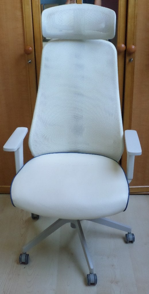 Gamestoel/Bureaustoel " Matchwel" Ikea, Maison & Meubles, Enlèvement, Comme neuf, Blanc, Chaise de bureau