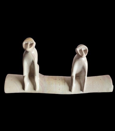 Kenya, Kisii grande sculpture authentique singes sur branche, Antiquités & Art, Art | Art non-occidental, Sculpture, Afrique, Enlèvement ou Envoi