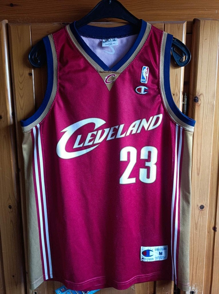 Maillot NBA LeBron James Cleveland Cavaliers Champion, Enlèvement, Utilisé, Vêtements