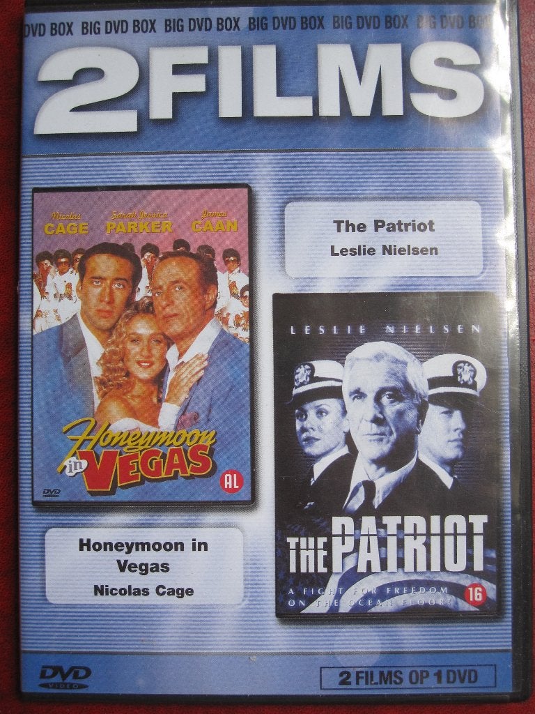 Honeymoon in Vegas + The Patriot (2 films op 1 DVD), Engels, Vanaf 16 jaar, Nederlands, Ophalen of Verzenden