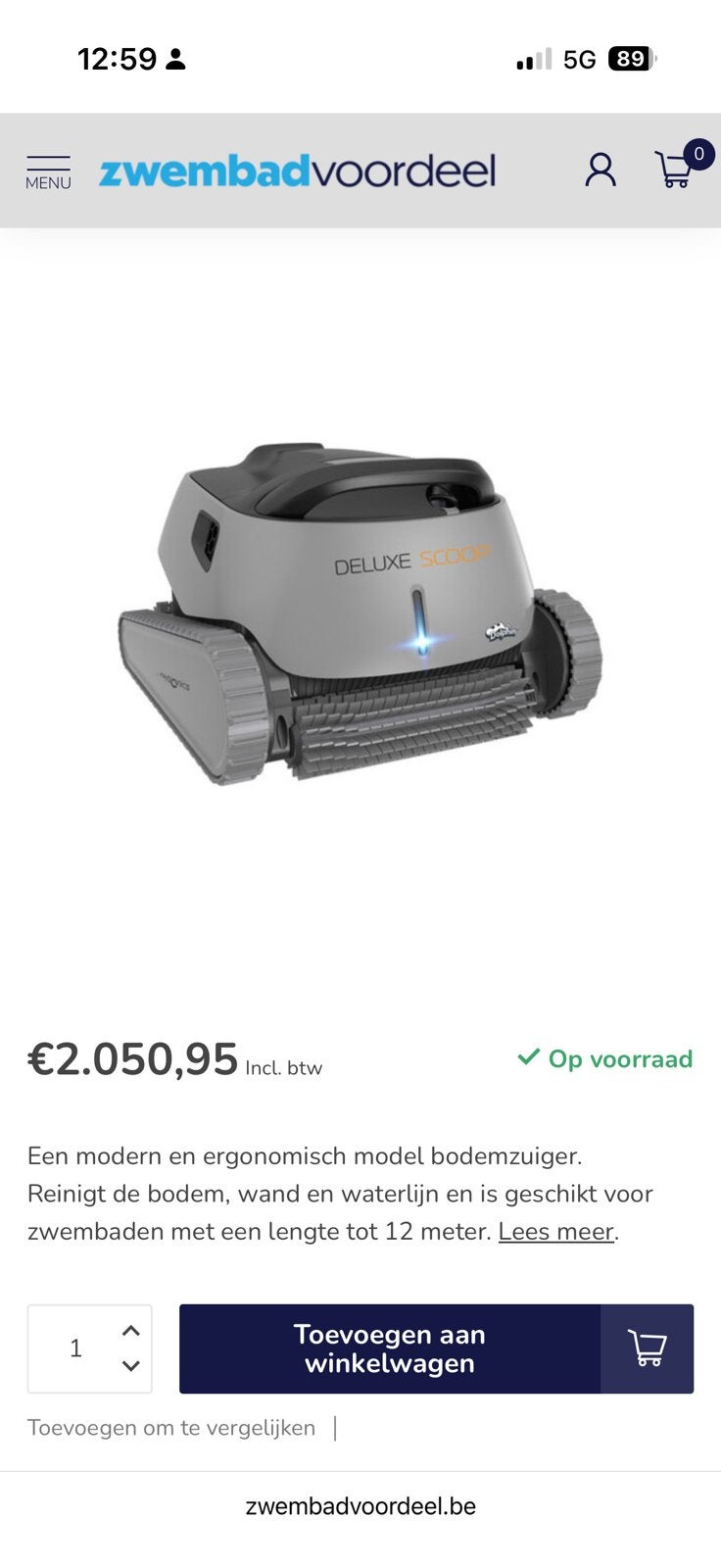 Aspirateur de piscine Dolphin de luxe Scoop, Jardin & Terrasse, Accessoires de piscine, Enlèvement, Utilisé