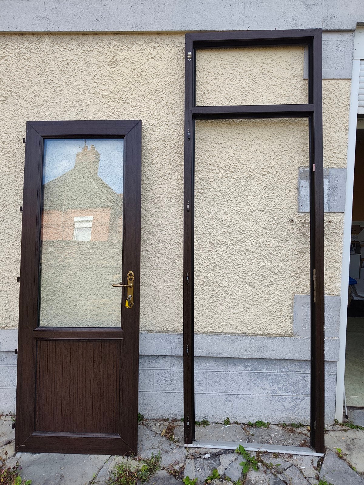 Porte vitrée PVC, Enlèvement