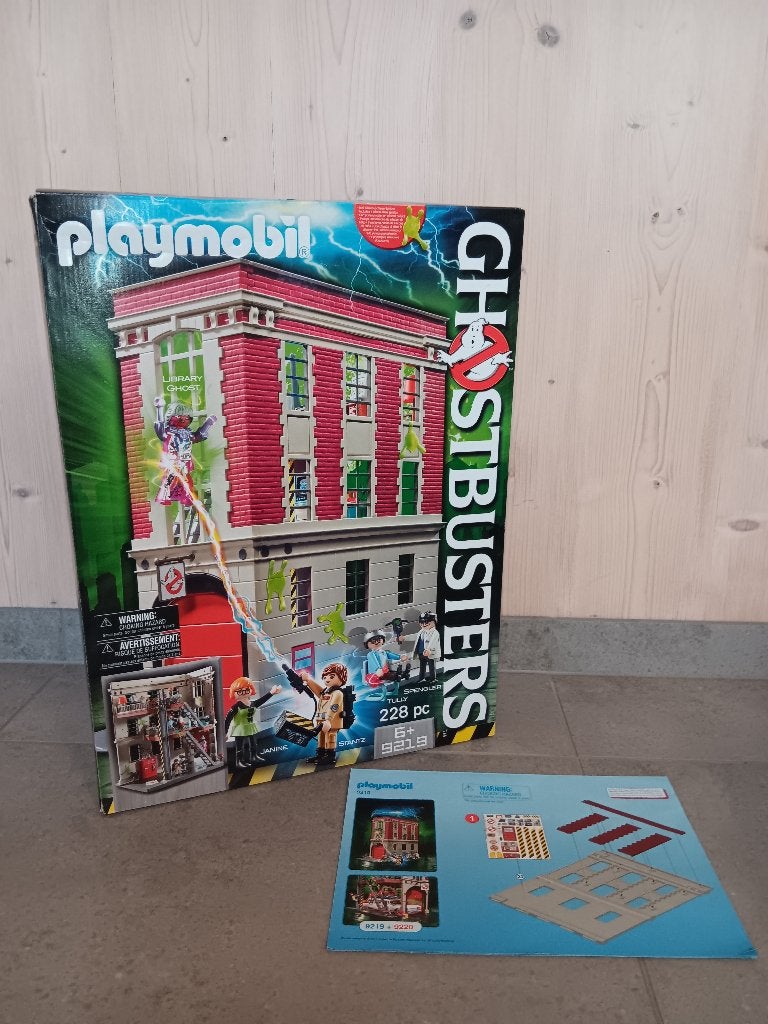 Playmobil Ghostbusters – Firehouse (9219), Bâtiment, Autres séries, Comme neuf, Kit complet