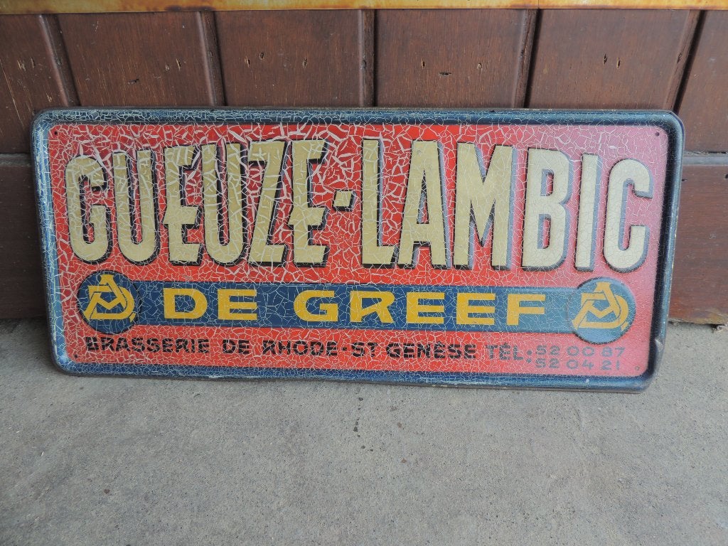 Reclamebord van Gueuze-Lambic, Verzamelen, Merken en Reclamevoorwerpen, Ophalen of Verzenden