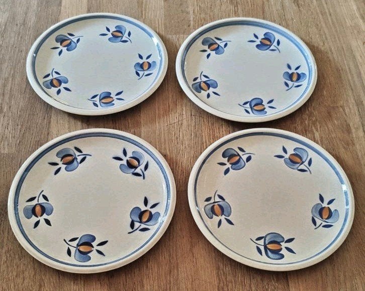Set van 4 Boch 'Boerenbont' borden, Ophalen, Bord(en)