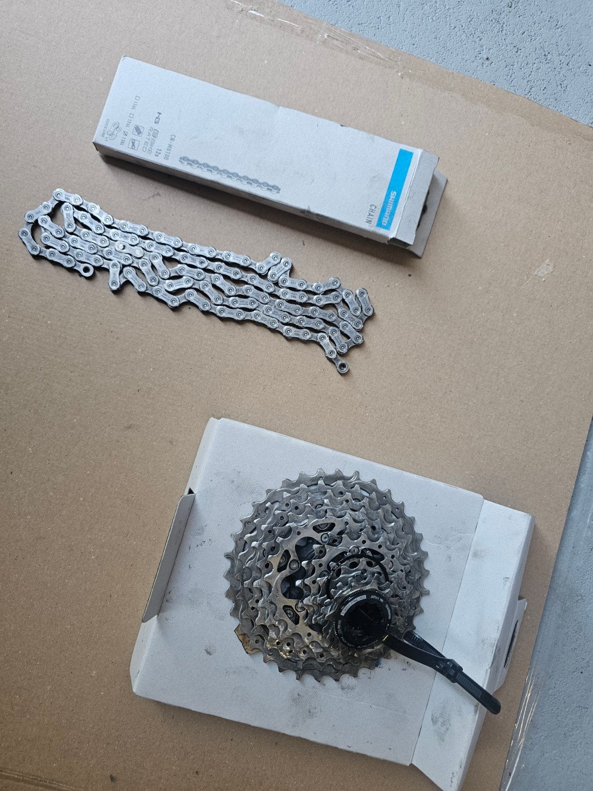 12 Speed Cassette/ketting, Ophalen