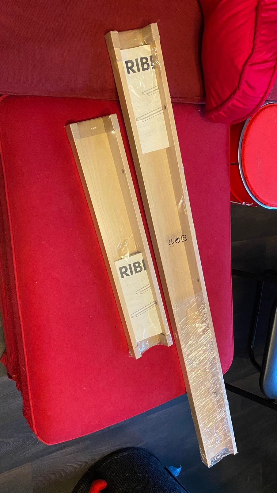 2 Étagères à photos Ribba IKEA neuves couleur bouleau, Enlèvement, Neuf