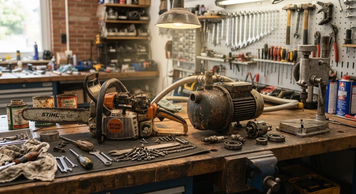 gratis ophalen oude of defecte machines, pompen, motoren,.., Enlèvement