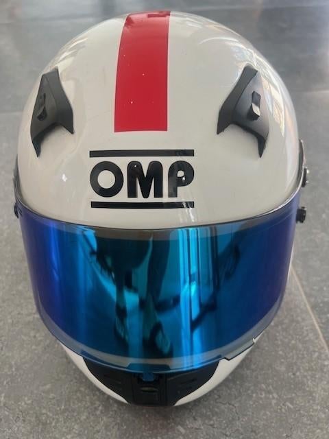 Karthelm OMP KJ8 Evo - Maat S (54-55), Sport en Fitness, Karting, Ophalen, Zo goed als nieuw, Helm of Handschoenen