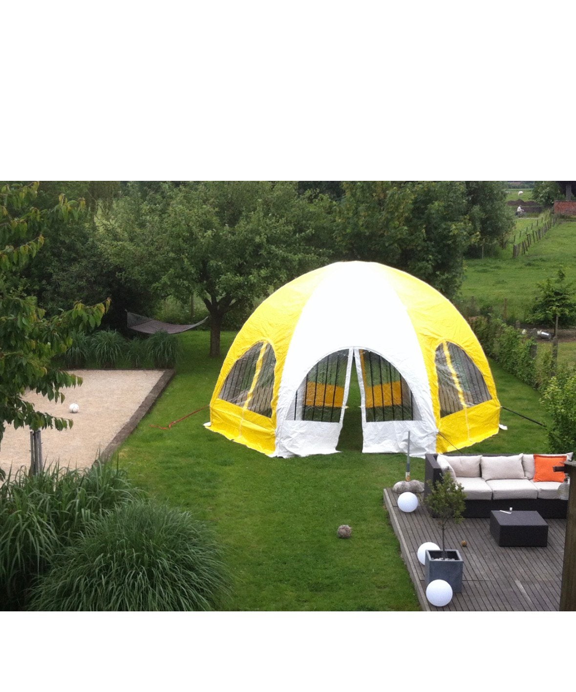 Opblaasbare spider tent, Caravans en Kamperen, Ophalen, Zo goed als nieuw