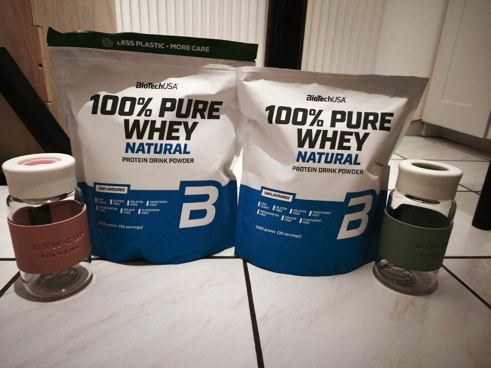 BioTechUSA 100% Pure Whey Naturelle 1,760 kg 2 shaker verre, Sports & Fitness, Enlèvement, Neuf, Poudre ou Boisson