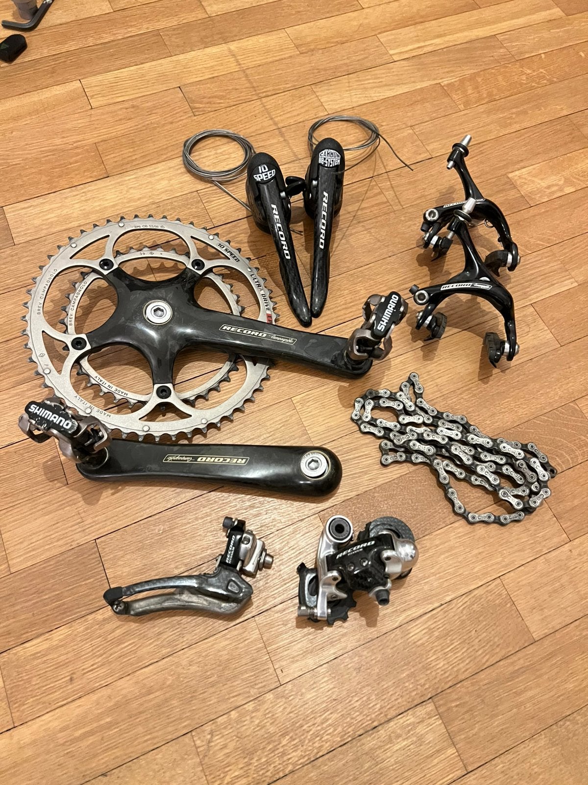Groupe Campagnolo record titanium, Vélos & Vélomoteurs, Enlèvement, Comme neuf