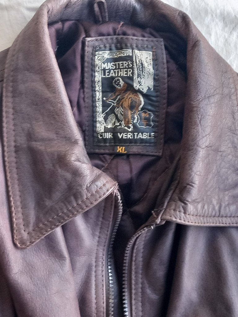Lederen vest, Ophalen, Gedragen, Maat 56/58 (XL)