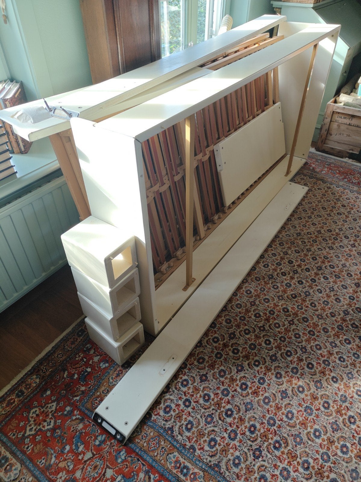 bed eenpersoons, Ophalen, Eenpersoons, Wit, 100 cm