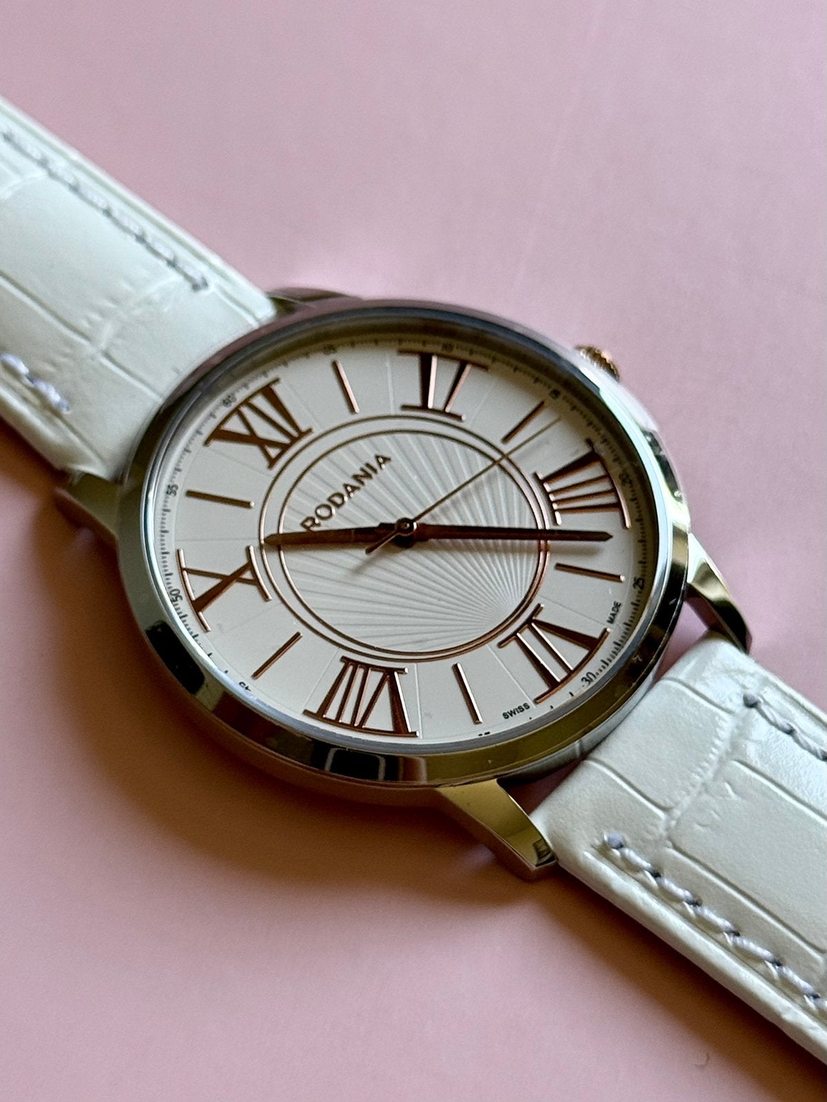 Elegante Rodania Classics "Maura" (Model: 2506623), Ophalen of Verzenden, Staal, Polshorloge