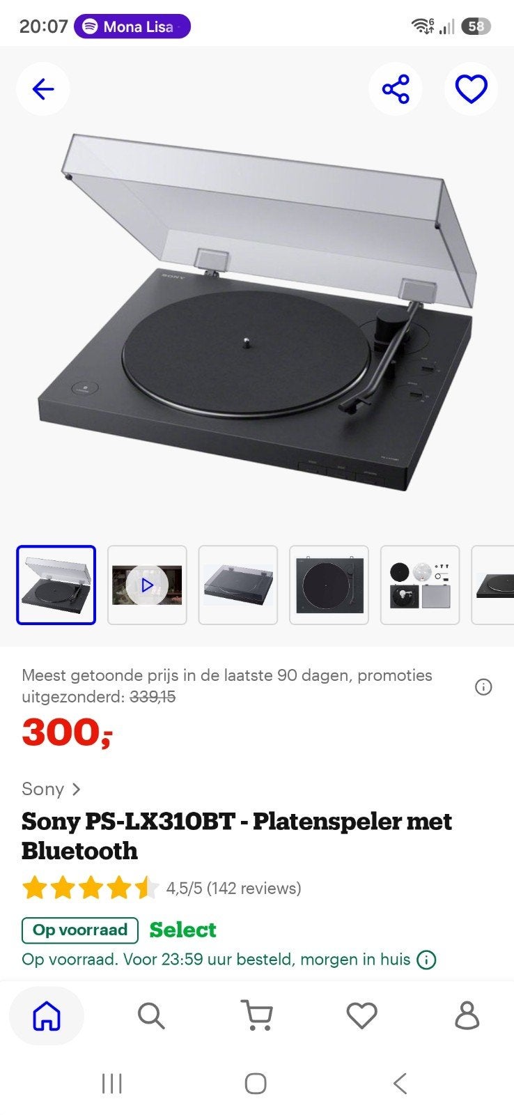 Platenspeler met bluetooth Sony, Audio, Tv en Foto, Platenspelers, Ophalen, Platenspeler, Sony