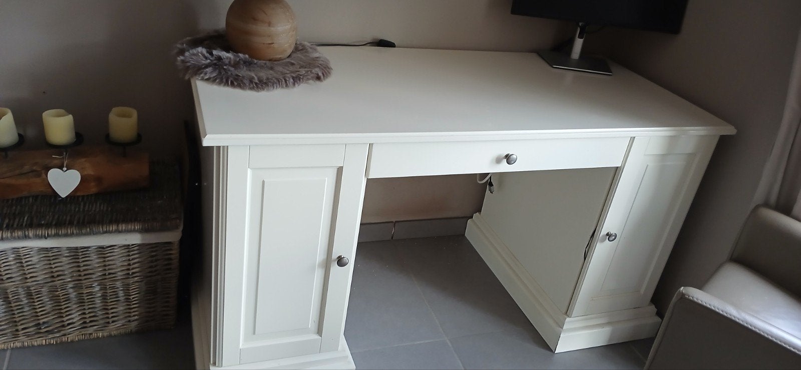 bureau, Huis en Inrichting, Klassiek, Ophalen, Wit