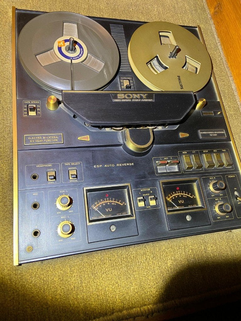 Vintage Sony TC 580 bandrecorder MET originele kast, Audio, Tv en Foto, Ophalen, Bandrecorder, Met banden