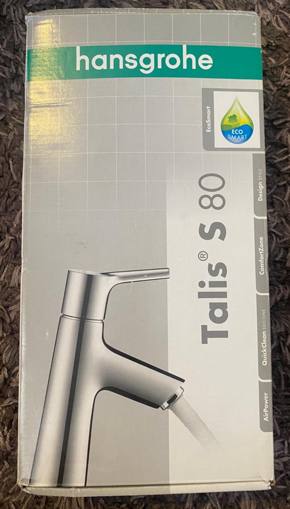 Hansgrohe Talis S 80 met chromen afvoer, Ophalen, Nieuw, Chroom, Kraan