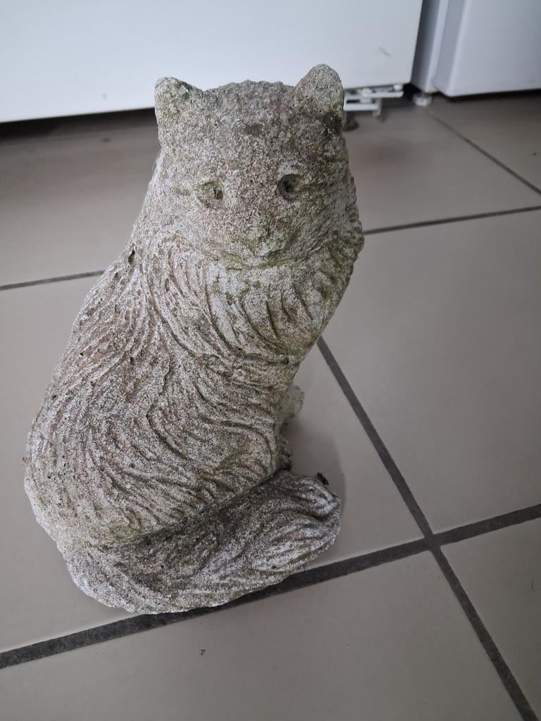 Tuindecoratie poes, Ophalen