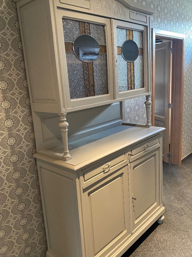 Vitrinekast (antiek-brocante), Huis en Inrichting, Ophalen, Gebruikt, 200 cm of meer, Klassiek