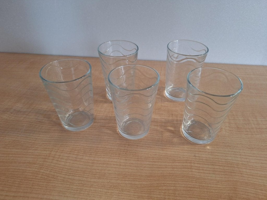 5 drinkglazen, Huis en Inrichting, Ophalen of Verzenden, Zo goed als nieuw, Glas of Glazen