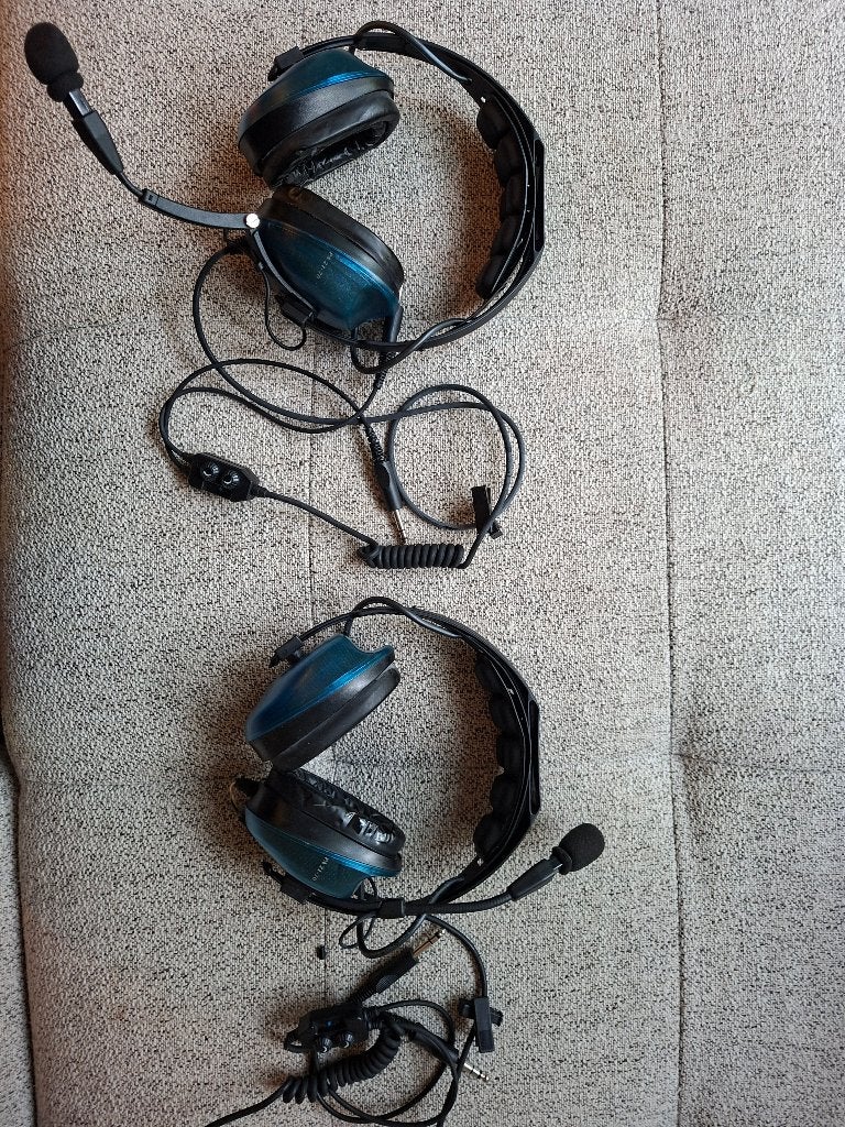PA21-70 aviation headset, Ophalen of Verzenden, Gebruikt, Overige typen, Blauw
