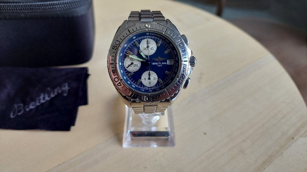 BREITLING SHARK A 13051, Bijoux, Sacs & Beauté, Enlèvement ou Envoi, Acier, Acier, Breitling