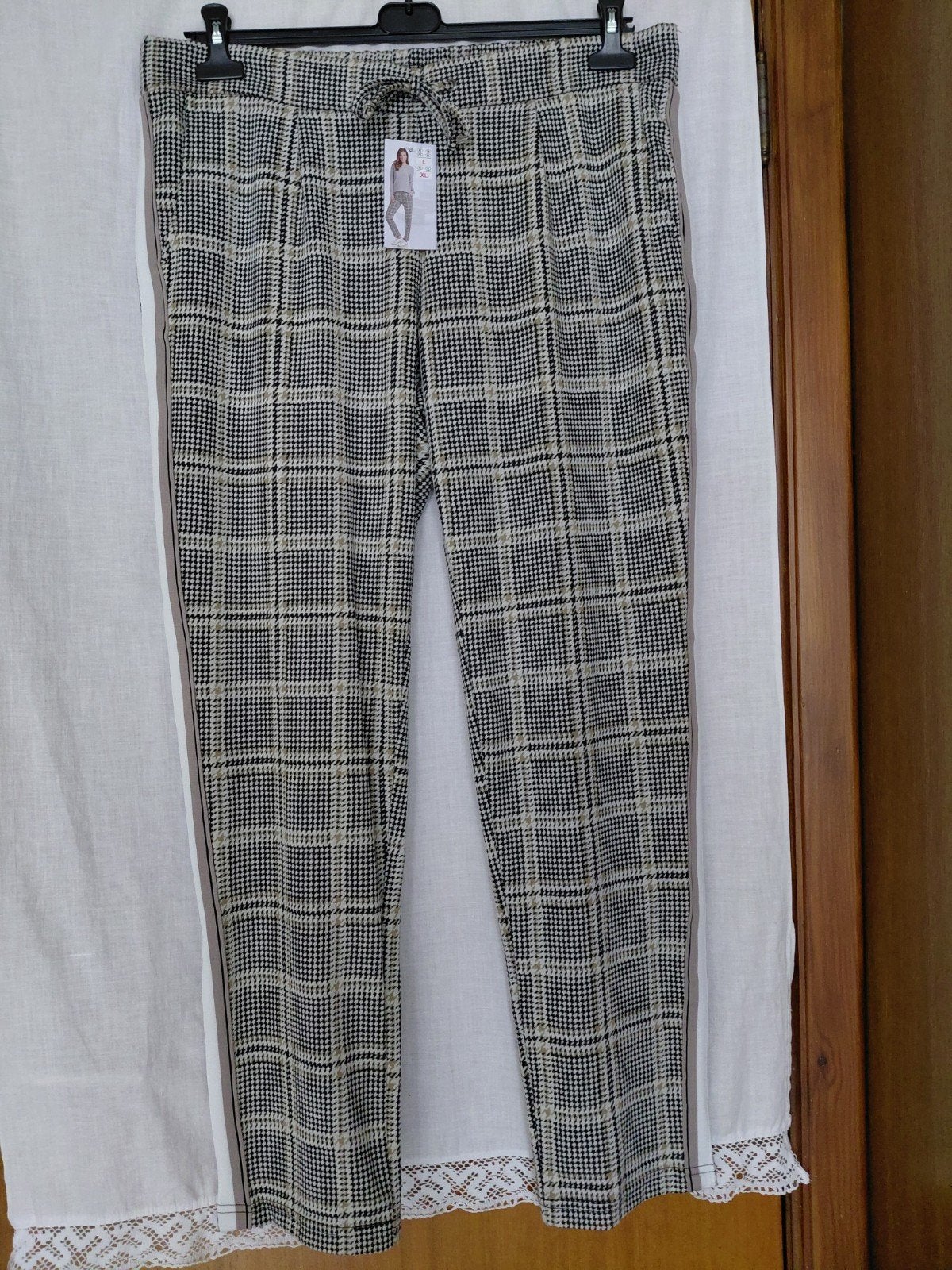 pantalon à carreaux L, Vêtements | Femmes, Enlèvement ou Envoi, Beige, Longs, Up2fashion