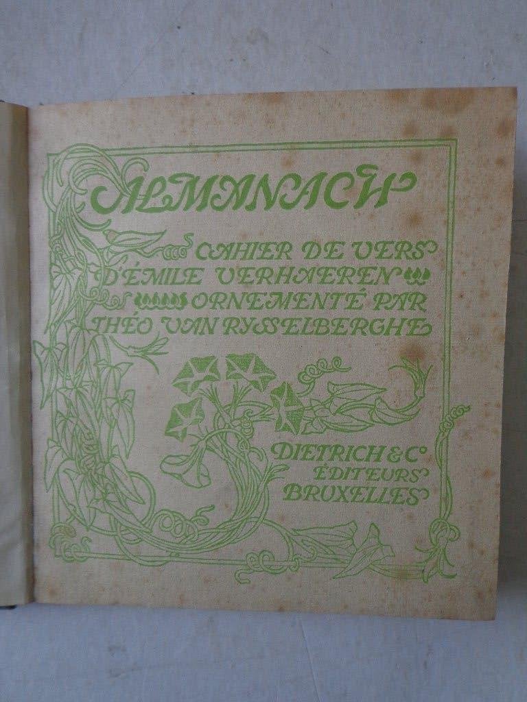 Emile Verhaeren Almanach 1895 ill. Théo Van Rysselberghe, Enlèvement ou Envoi, Utilisé, Autres sujets/thèmes, Emile Verhaeren