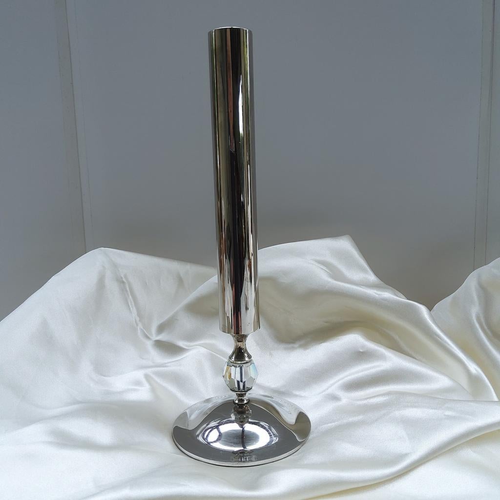 Verzilverd buisvaasje., Antiek en Kunst, Ophalen of Verzenden