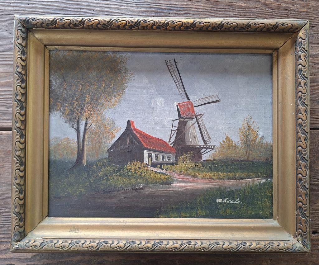 Klassiek schilderij abeele, Antiek en Kunst, Ophalen of Verzenden
