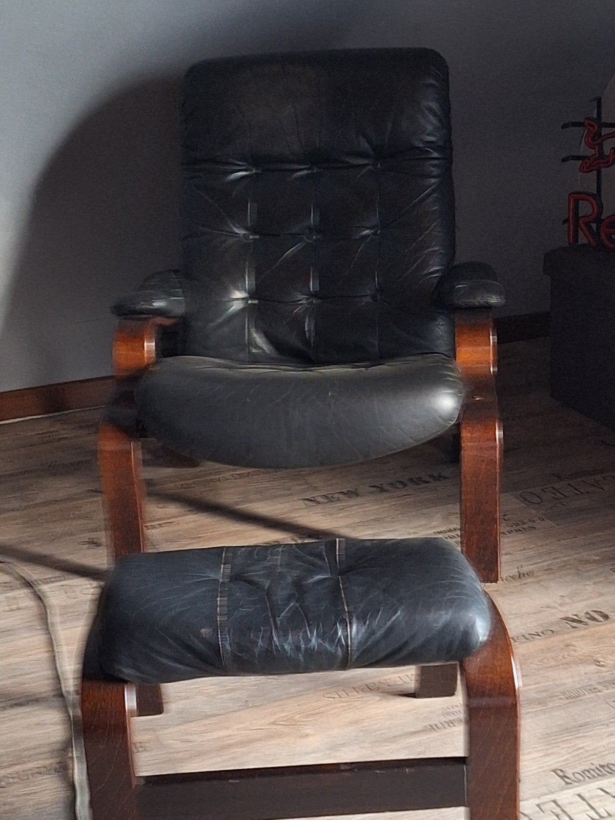 vintage zetels met poef, Ophalen